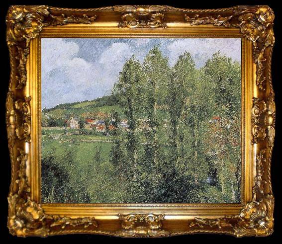 framed  Camille Pissarro landscape, ta009-2